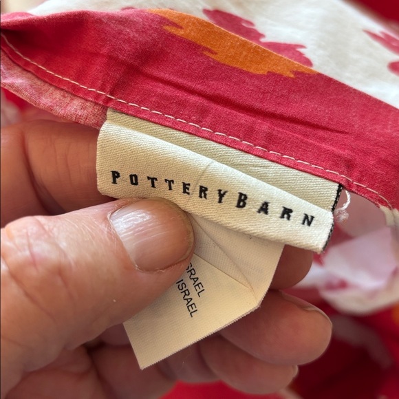 Pottery Barn Red Ikhat standard pillow shams 2 - Picture 2 of 4